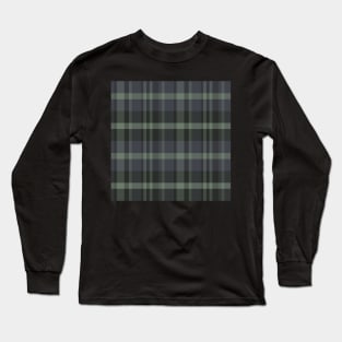 Grunge Aesthetic Iagan 1 Hand Drawn Textured Plaid Pattern Long Sleeve T-Shirt